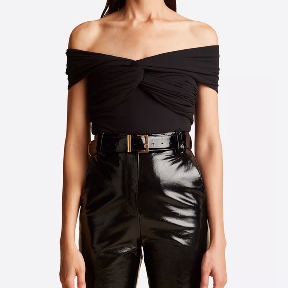 KHAITE Tops - KHAITE THE CERISE BODYSUIT in Black
